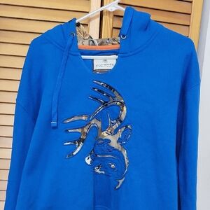 Legendary Whitetails Royal Blue Hoodie with Antler Design 2XL